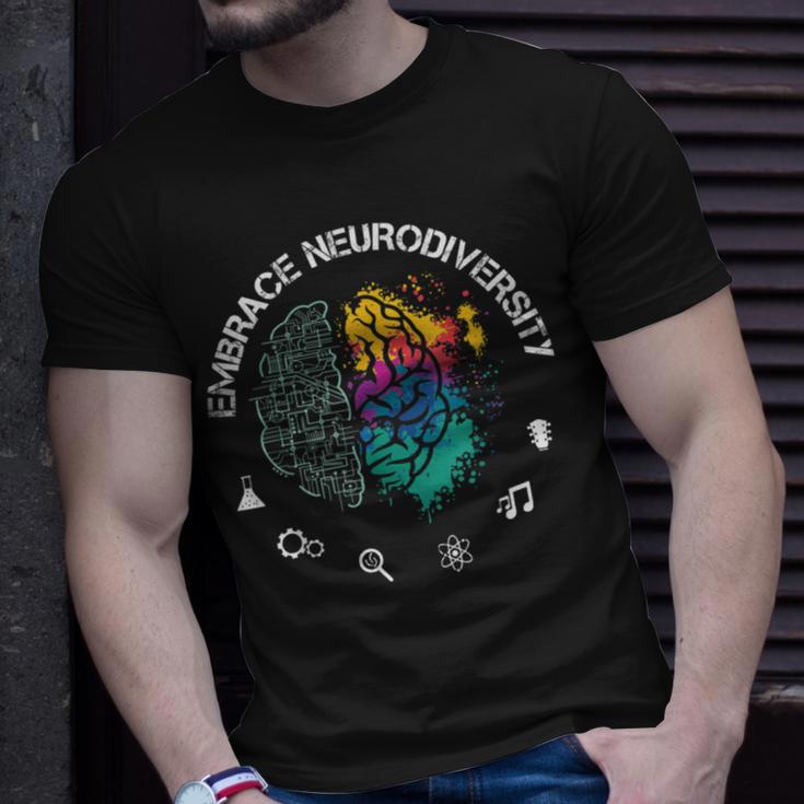 Embrace Neurodiversity Funny Unisex T-Shirt Gifts for Him