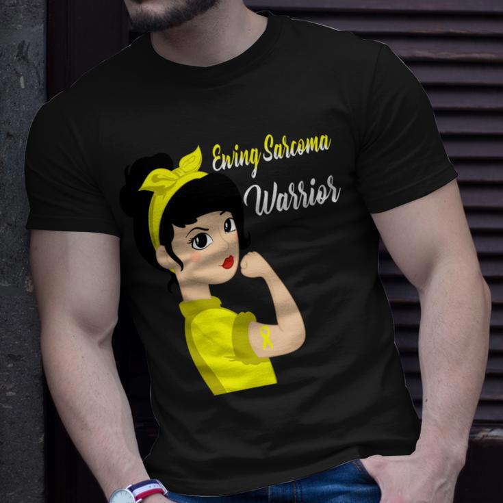 Ewings Sarcoma Warrior Strong Women Yellow Women Ewings Sarcoma Ewings Sarcoma Awareness Unisex T-Shirt Gifts for Him