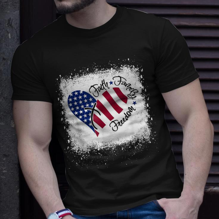 Faith Family Freedom Patriotic 4Th Of July Christian Girl Unisex T-Shirt Gifts for Him