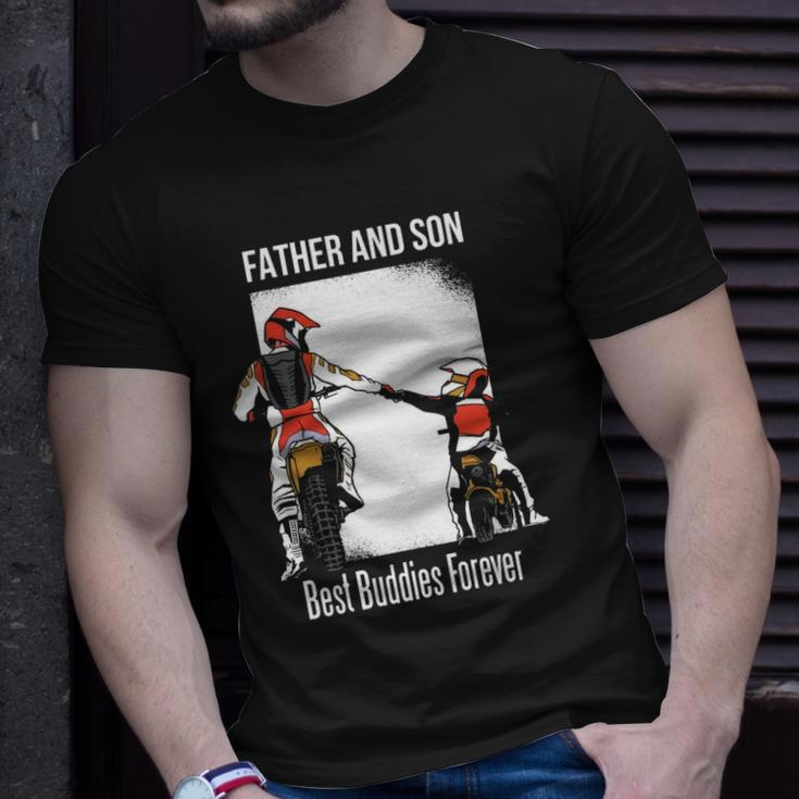Father And Son Best Buddies Forever Fist Bump Dirt Bike Unisex T-Shirt Gifts for Him