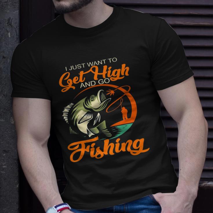 I just want to get high and go fishing vintage shirt