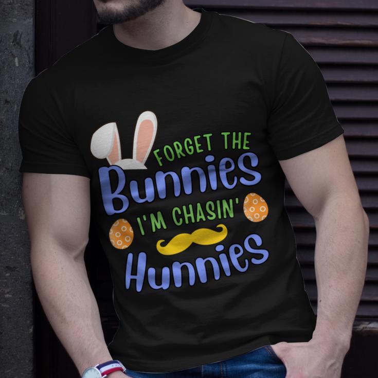 Forget The Bunnies Im Chasing Hunnies Funny Boys Easter Gift Unisex T-Shirt Gifts for Him