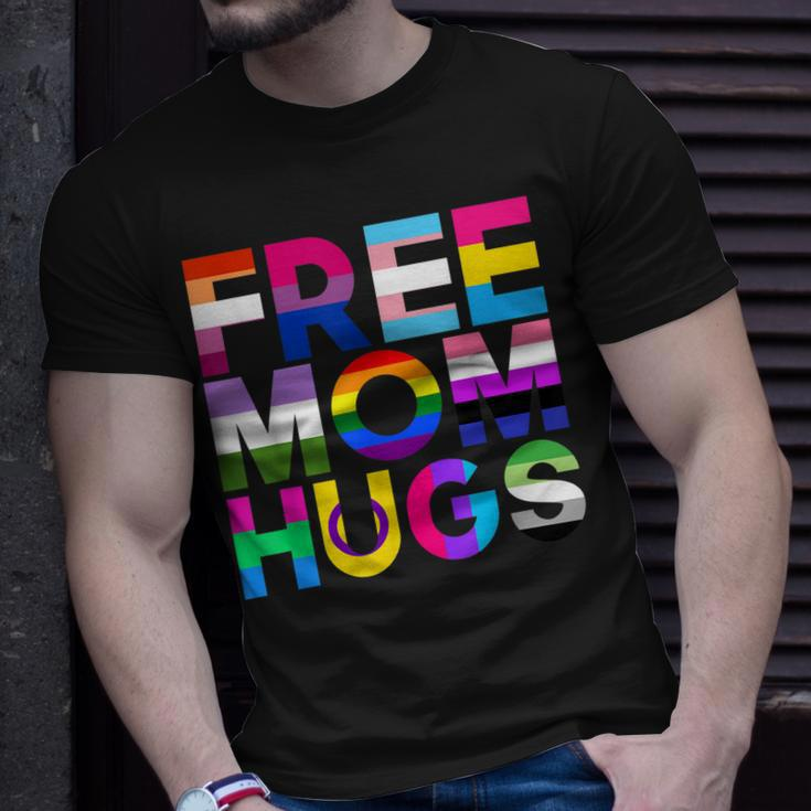 Free Mom Hugs Rainbow Lgbtq Lgbt Pride Month Unisex T-Shirt Gifts for Him