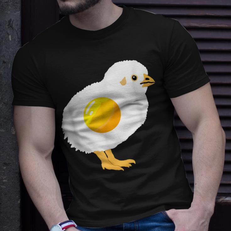 Fried Egg Chicken Sunny Side Up Egg Yolk Breakfast Food Unisex T-Shirt Gifts for Him