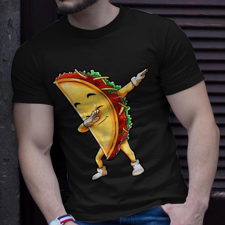 Funny Dabbing Taco Cinco De May Mexican Food Unisex T-Shirt Gifts for Him