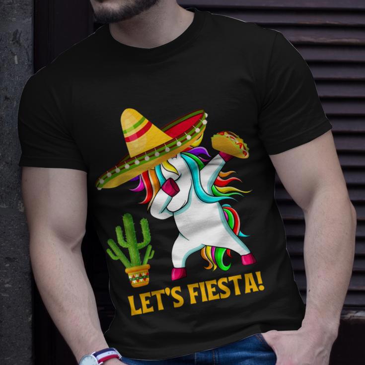 Funny Dabbing Taco Cinco De May Mexican Food V4 Unisex T-Shirt Gifts for Him