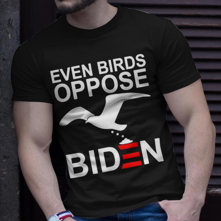 Funny Even Birds Oppose Biden Unisex T-Shirt Gifts for Him