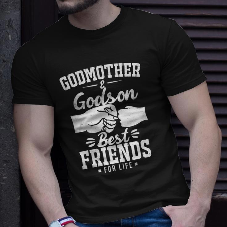 Funny Godmother And Godson Best Friends Godmother And Godson Unisex T-Shirt Gifts for Him