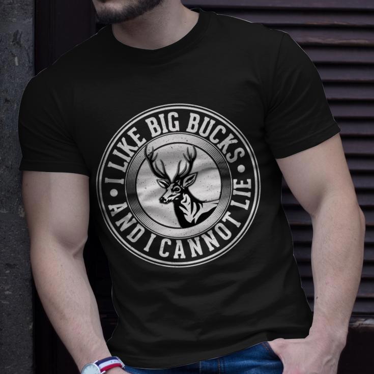 Funny I Like Big Bucks And I Cannot Lie Deer Hunting Unisex T-Shirt Gifts for Him