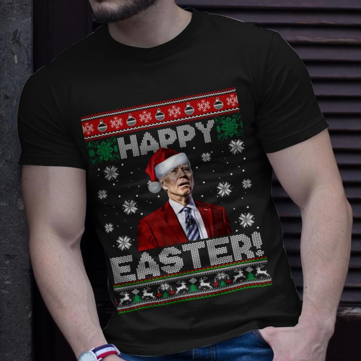 Funny Joe Biden Happy Easter Ugly Christmas Unisex T-Shirt Gifts for Him