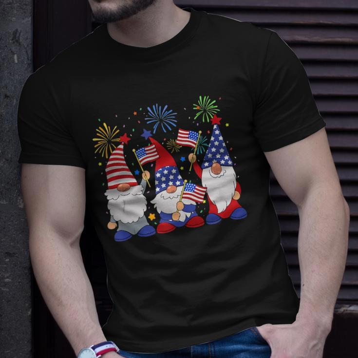 Funny Patriotic Usa American Gnomes 4Th Of July Unisex T-Shirt Gifts for Him