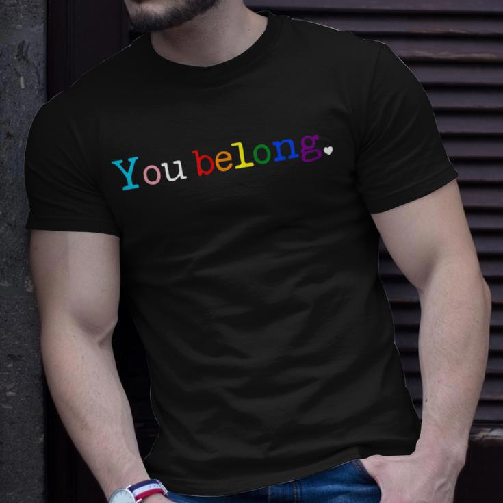 Gay Pride Lgbt Support And Respect You Belong Transgender V2 Unisex T-Shirt Gifts for Him