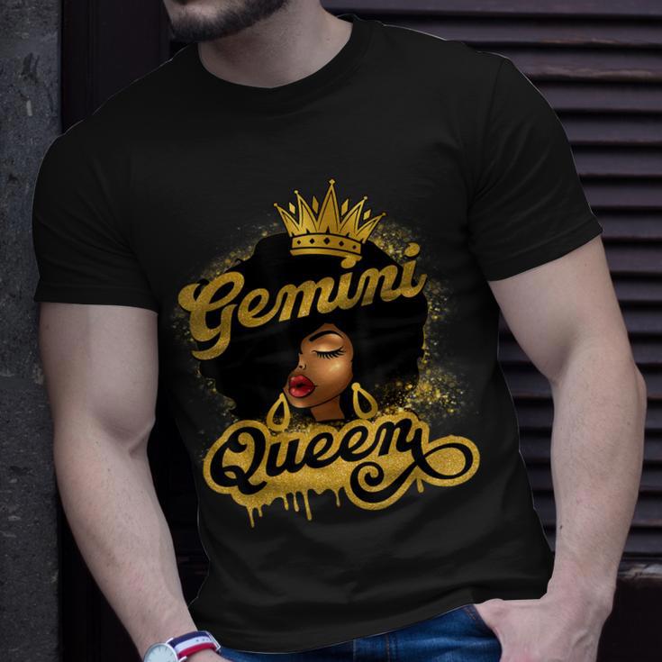 Gemini Queen Birthday Girl Afro Woman Black Queen Zodiac Unisex T-Shirt Gifts for Him