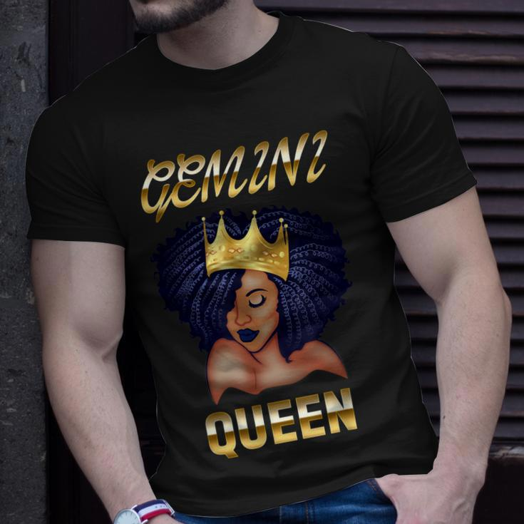Gemini Queen Born In May-June Black Queen Birthday Unisex T-Shirt Gifts for Him