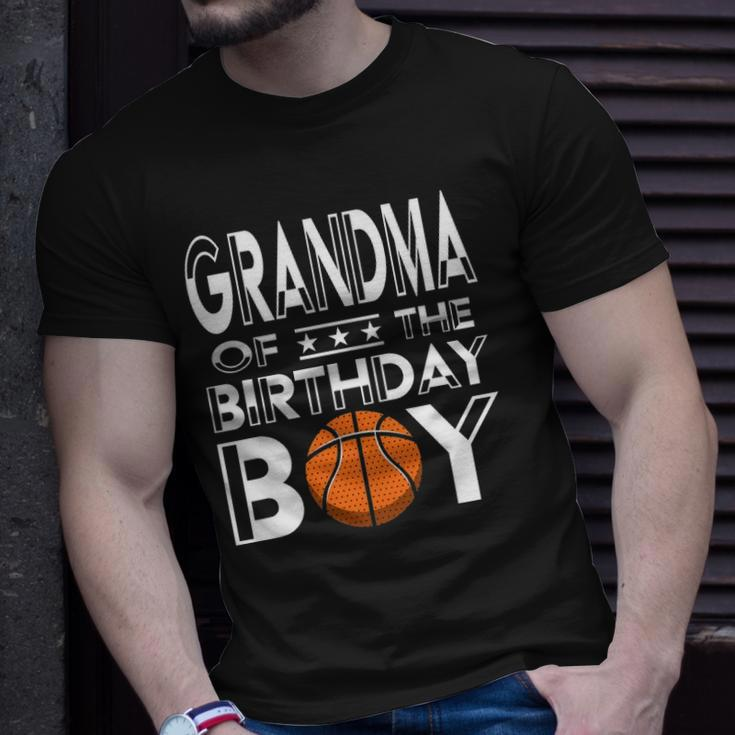 Grandma Of The Birthday Boy Party A Favorite Boy Basketball Unisex T-Shirt Gifts for Him