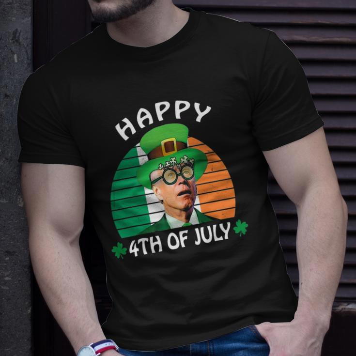Happy 4Th Of July Joe Biden Leprechaun St Patricks Day Unisex T-Shirt Gifts for Him