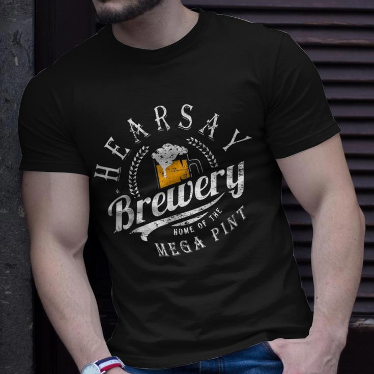 Hearsay Brewing Co Home Of The Mega Pint That’S Hearsay V2 Unisex T-Shirt Gifts for Him