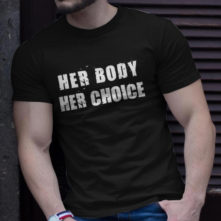 Her Body Her Choice Texas Womens Rights Grunge Distressed Unisex T-Shirt Gifts for Him