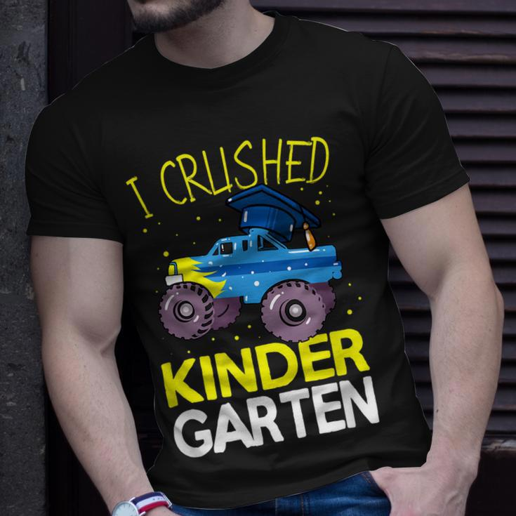 I Crushed Kindergarten Monster Truck Graduation Boys Unisex T-Shirt Gifts for Him
