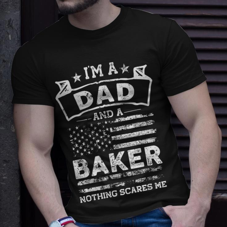 Im A Dad And Baker Funny Fathers Day & 4Th Of July Unisex T-Shirt Gifts for Him