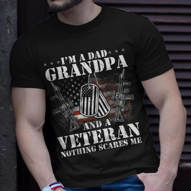 Im A Dad Grandpa Funny Veteran Fathers Day Unisex T-Shirt Gifts for Him