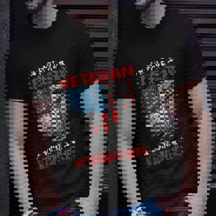 Im The Veteran And The Veterans Wife - Female Veterans Unisex T-Shirt Gifts for Him