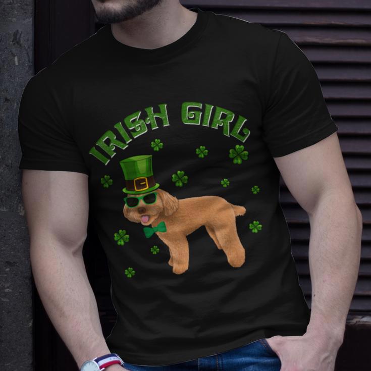 Irish Girl Leprechaun Poodle Dog St Patricks Day Kids Unisex T-Shirt Gifts for Him