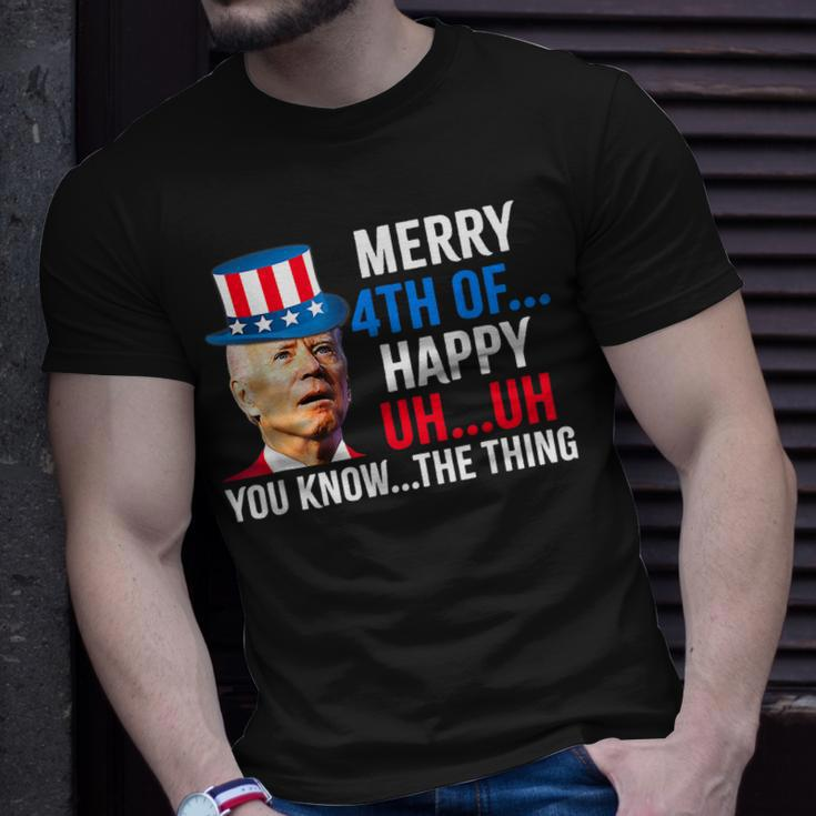 Joe Biden Confused Merry Happy Funny 4Th Of July Unisex T-Shirt Gifts for Him