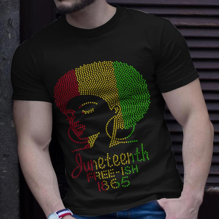 Juneteenth Celebrate 1865 Freedom Day Rhinestone Black Women Unisex T-Shirt Gifts for Him