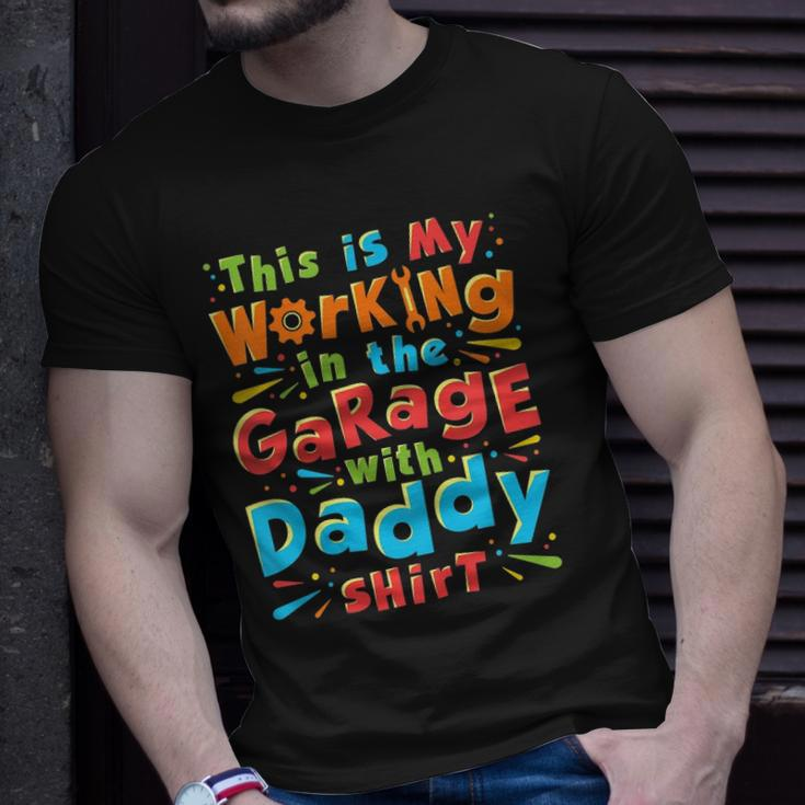 Kids This Is My Working In The Garage With Daddy Mechanic Unisex T-Shirt Gifts for Him