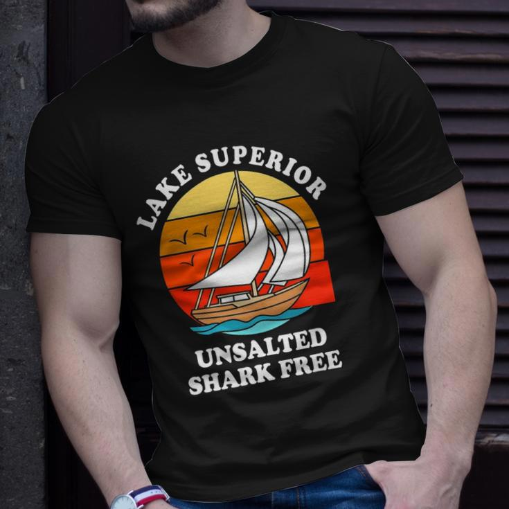 Lake Superior Unsalted Shark Free Unisex T-Shirt Gifts for Him