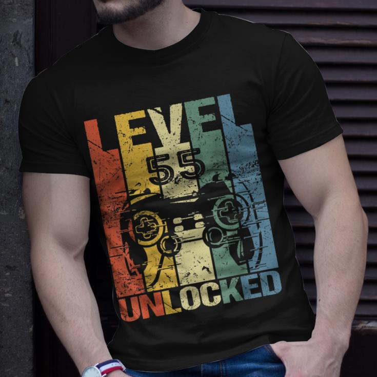 Level 55 Unlocked Awesome 1967 Video Game 55Th Birthday Gift Unisex T-Shirt Gifts for Him