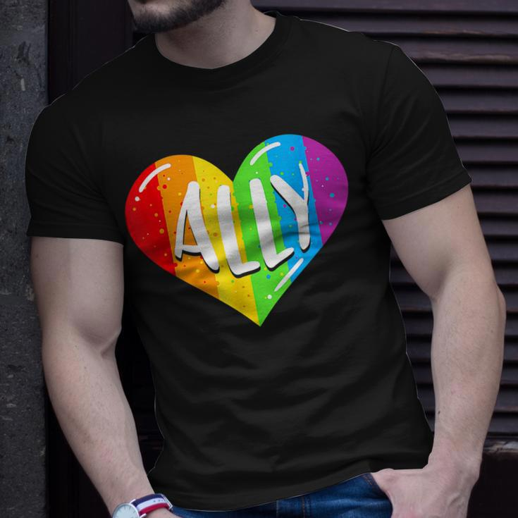 Lgbtq Ally For Gay Pride Men Women Children Unisex T-Shirt Gifts for Him