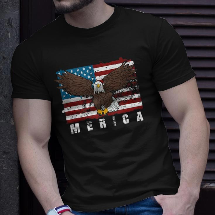 Liberty 4Th Of July Merica Us Flag Proud American Bald Eagle T-shirt Gifts for Him