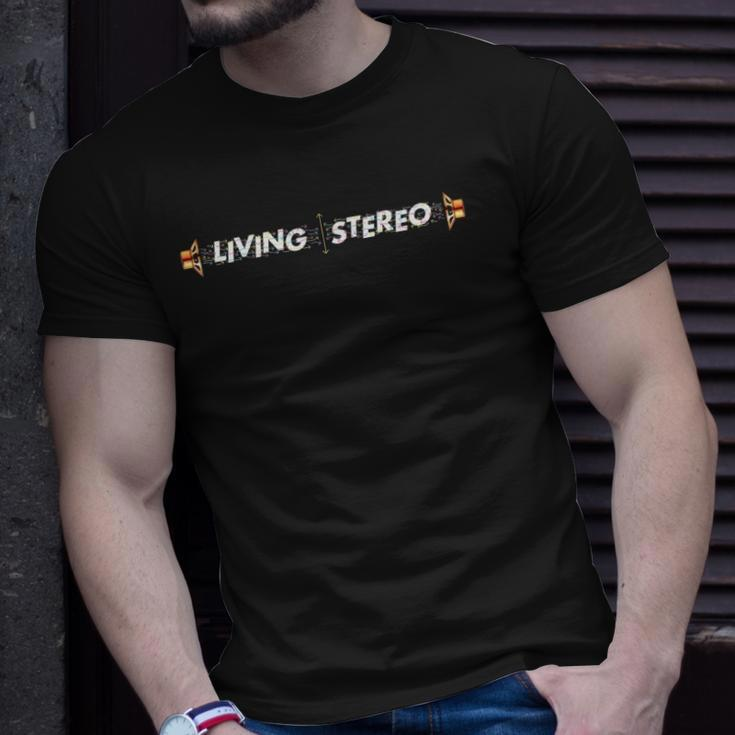 Living Stereo Full Color Arrows Speakers Design Unisex T-Shirt Gifts for Him