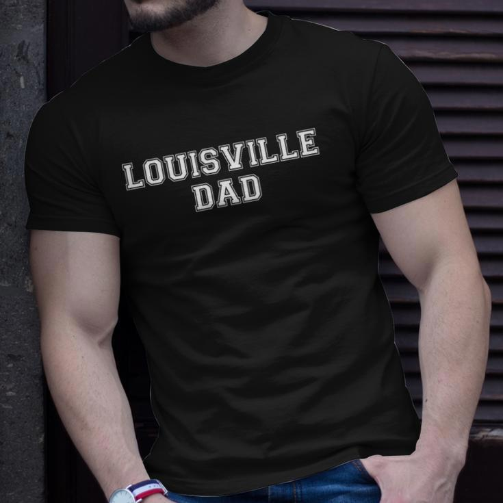 Louisville Dad Basketball Football Baseball Fan Pride Unisex T-Shirt Gifts for Him