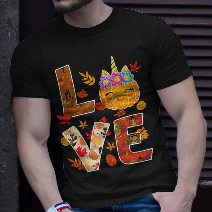 Love Unicorn Turkey Thanksgiving Happy 15 Shirt Unisex T-Shirt Gifts for Him