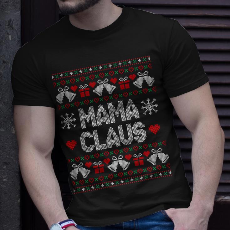 Mama Claus Christmas Ugly Sweater V2 Unisex T-Shirt Gifts for Him