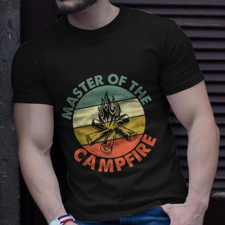 Master Of The Campfire Dad Camping Camping Dad Unisex T-Shirt Gifts for Him
