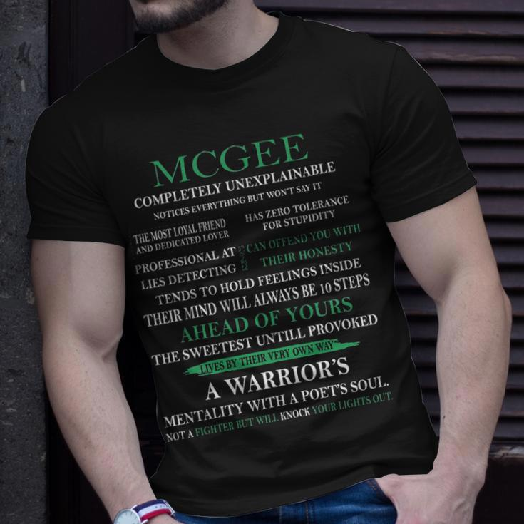 Mcgee Name Mcgee Completely Unexplainable T-Shirt Gifts for Him