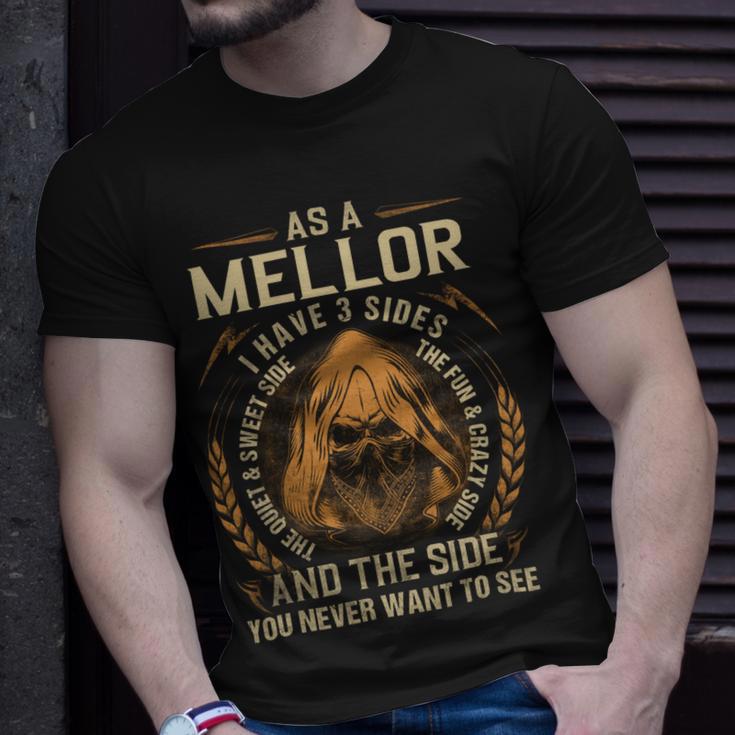 Mellor Name Shirt Mellor Family Name V4 Unisex T-Shirt Gifts for Him