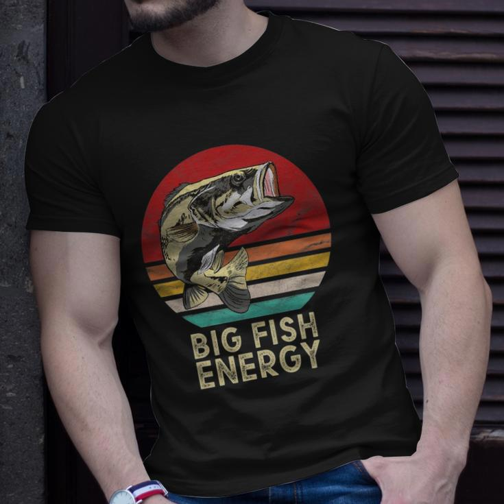 Mens Big Fish Energy Fishing Gifts For Men Dads Unisex T-Shirt Gifts for Him