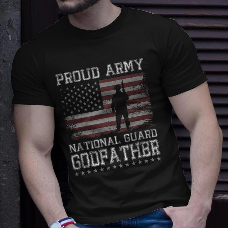 Mens Proud Army National Guard Godfather US Military Gift Unisex T-Shirt Gifts for Him