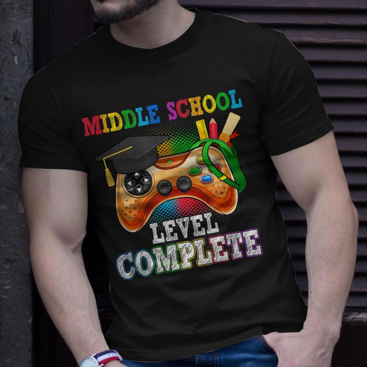 Middle School Level Complete Last Day Of School Graduation Unisex T-Shirt Gifts for Him