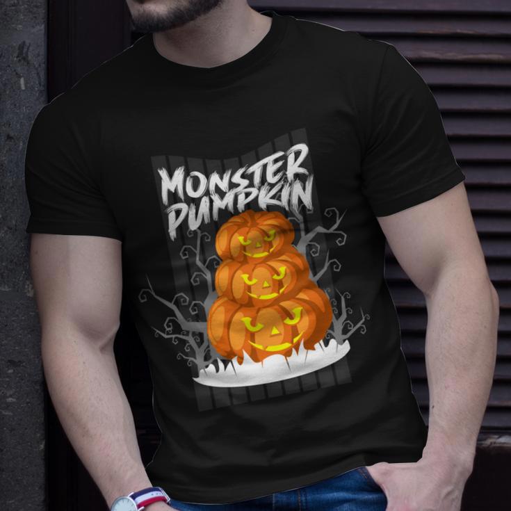 Monster Pumpkin Unisex T-Shirt Gifts for Him