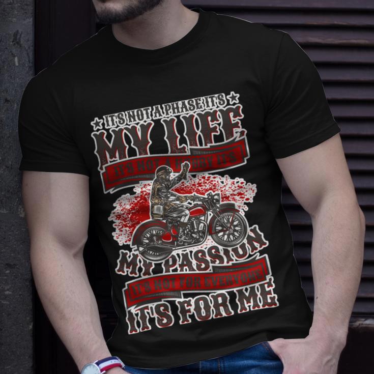 Motorcycle Passion Biker Safety 487 Shirt Unisex T-Shirt Gifts for Him