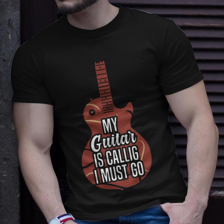 My Guitar Is Calling And I Must Go 525 Trending Shirt Unisex T-Shirt Gifts for Him