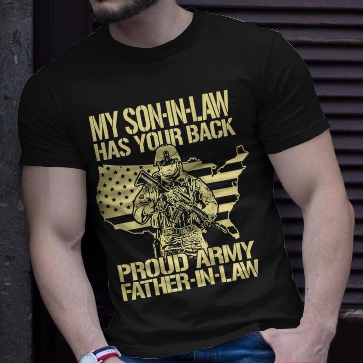 My Soninlaw Has Your Back Proud Army 688 Shirt Unisex T-Shirt Gifts for Him