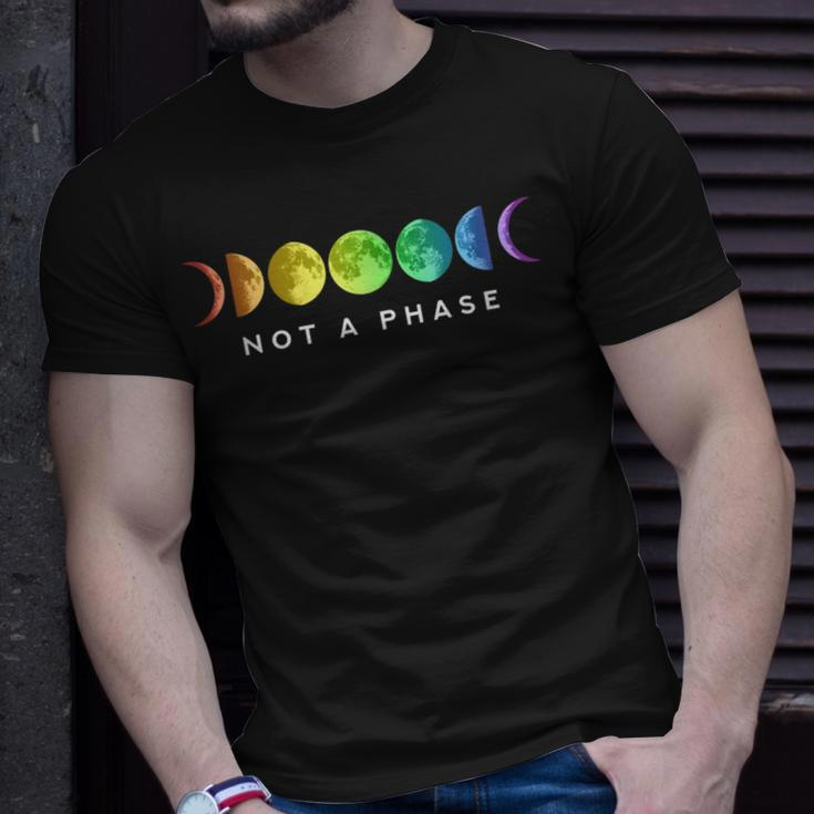 Not A Phase Moon Lgbt Gay Pride Unisex T-Shirt Gifts for Him
