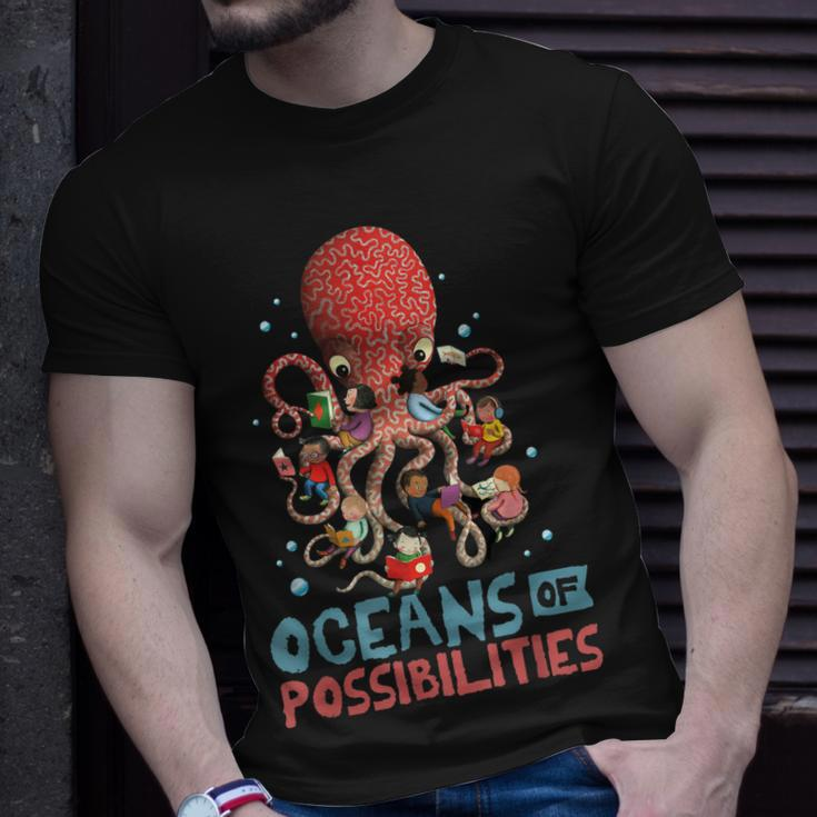 Oceans Of Possibilities Summer Reading 2022 Octopus Unisex T-Shirt Gifts for Him